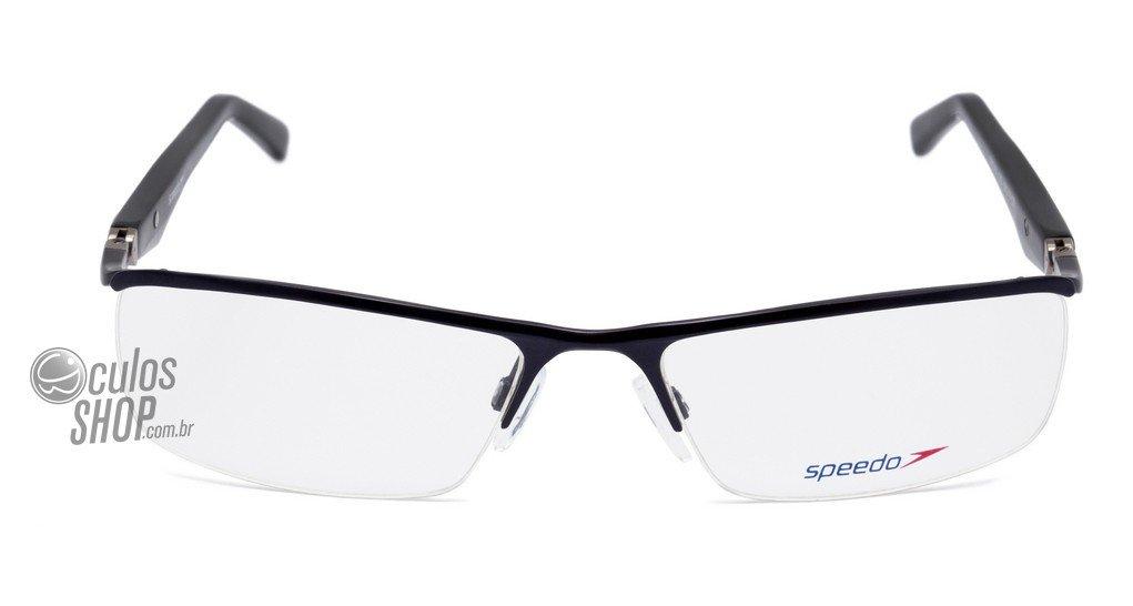 Óculos de Grau Speedo Sp1143 18E Azul Preto E Cinza Brilho - 58 mm