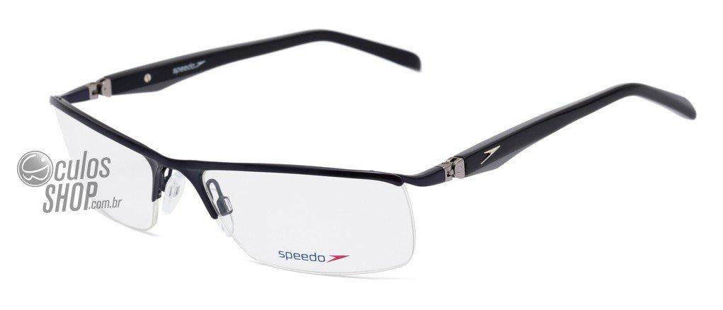 Óculos de Grau Speedo Sp1143 18E Azul Preto E Cinza Brilho - 58 mm