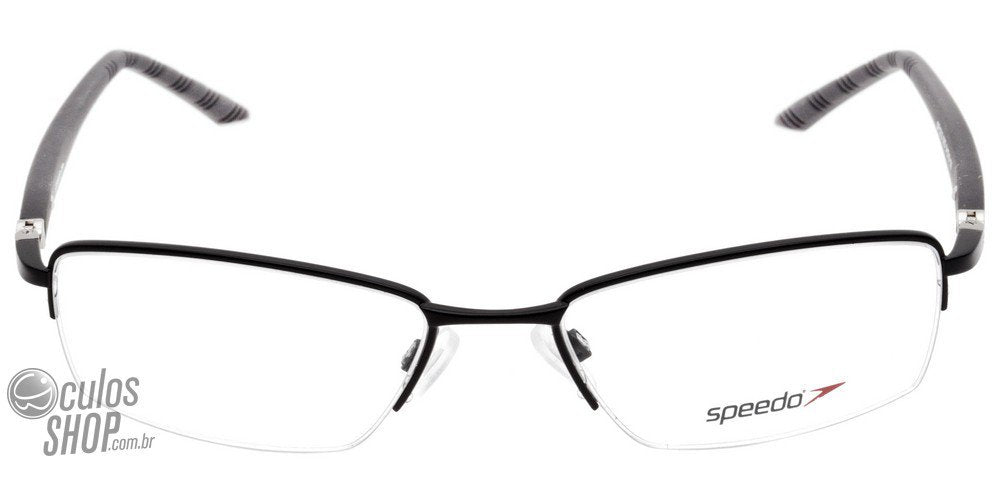 Óculos de Grau Speedo SP 1210 09D Preto Fosco e Cinza - 54 mm