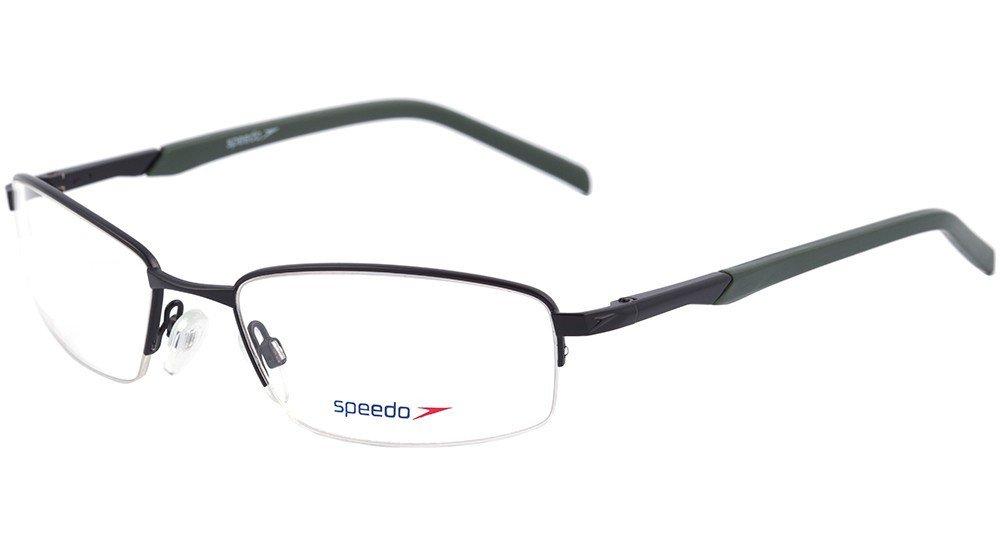 Óculos de Grau Speedo Sp 1271 09A Preto E Verde Fosco - 55 mm