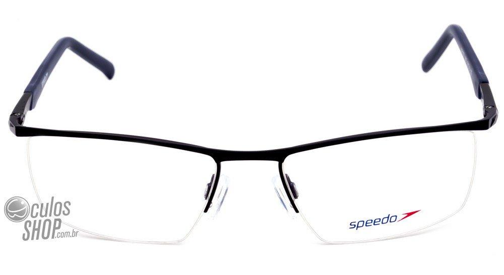 Óculos de Grau Speedo Sp 1273 06B Preto E Azul Fosco - 56 mm