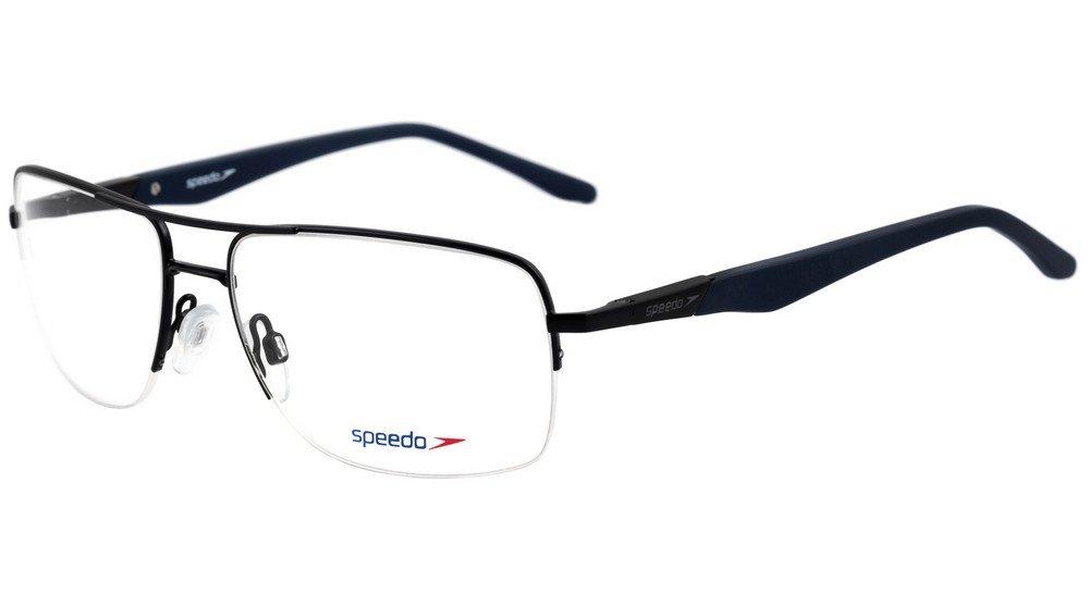 Óculos de Grau Speedo Sp 1285 06B Azul E Marrom Fosco - 55 mm