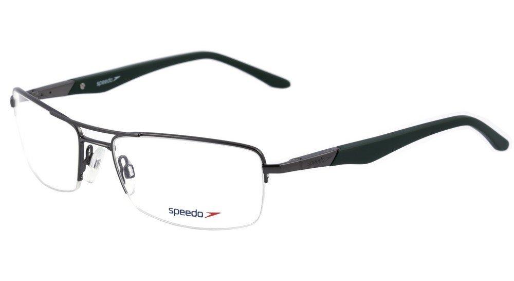 Óculos de Grau Speedo Sp 1287 02C Cinza E Verde Fosco - 56 mm