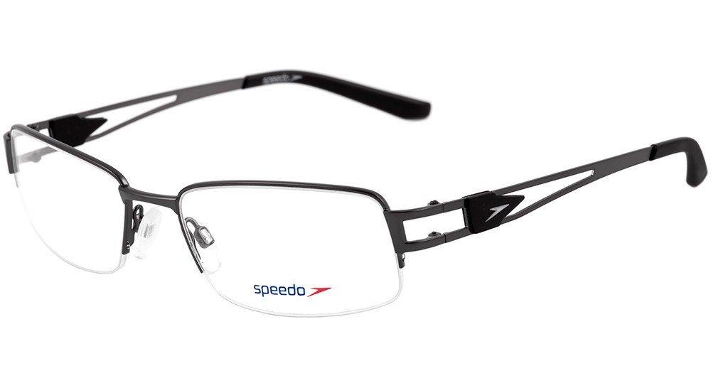 Óculos de Grau Speedo Sp 1291 02C Cinza E Preto Fosco - 54 mm