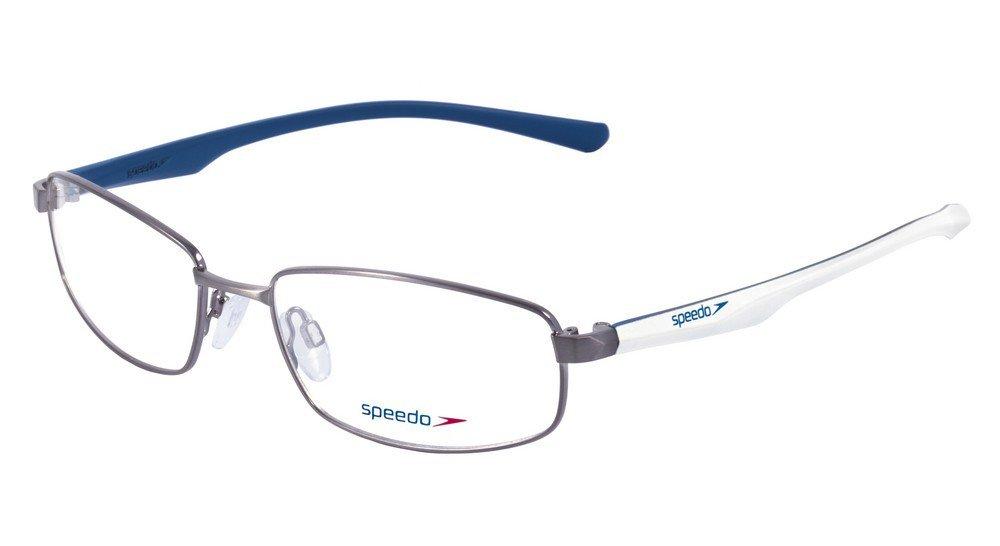 Óculos de Grau Speedo Sp 1300 06E Cinza Brilho E Branco - 55 mm