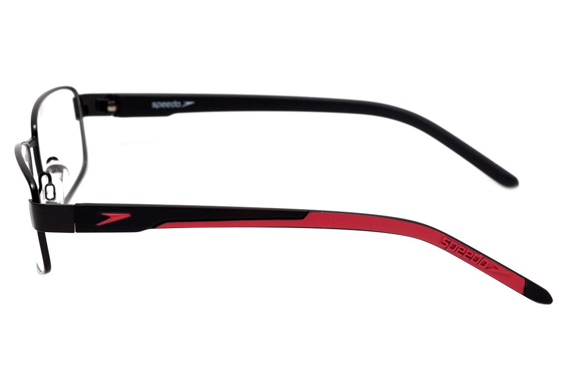 Óculos de Grau Speedo SP 1347 09B Preto Brilho Vermelho e Preto Fosco - 50 mm