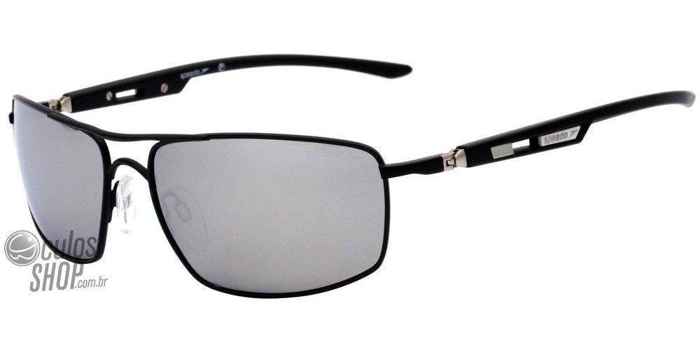 Óculos de Sol Speedo Sp 3035 09D Preto Fosco/ Preto Espelhado Polarizado - 60 mm