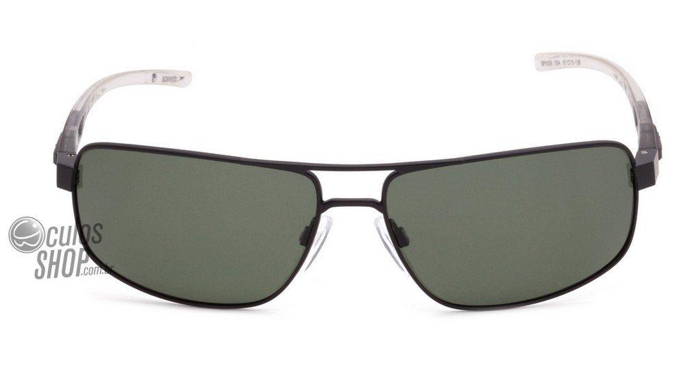 Óculos de Sol Speedo Sp 3039 09A Preto Fosco E Transparente/ Verde - 61 mm
