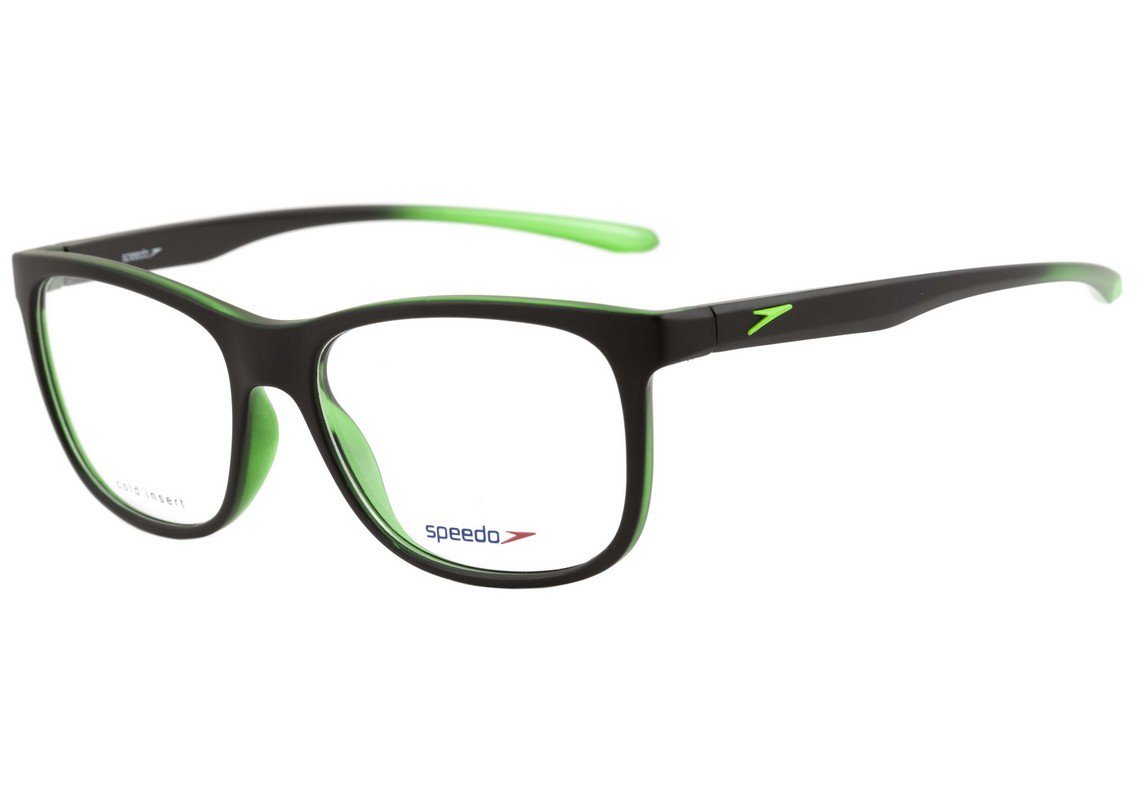 Speedo Sp 4011 A02 Preto E Verde Fosco - 54 mm