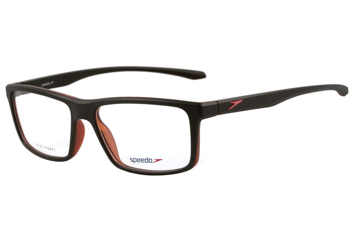 Speedo SP 4012 G21 Marrom Mesclado Fosco - Lente 5,5 cm H01 Cinza E Laranja Fosco - Lente 5,5 Cm