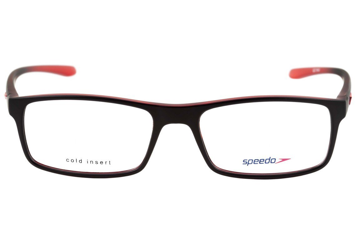 Speedo SP 4013 A01 Preto e Vermelho Fosco - 54 mm