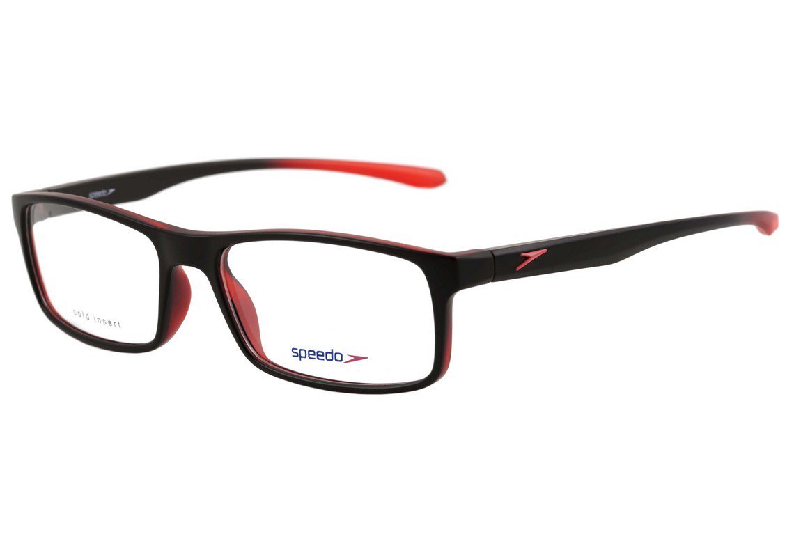 Speedo SP 4013 A01 Preto e Vermelho Fosco - 54 mm