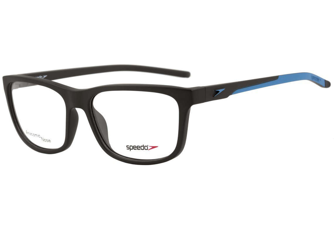 Óculos de Grau Speedo Sp 4021 D02 Cinza E Azul Fosco - 57 mm