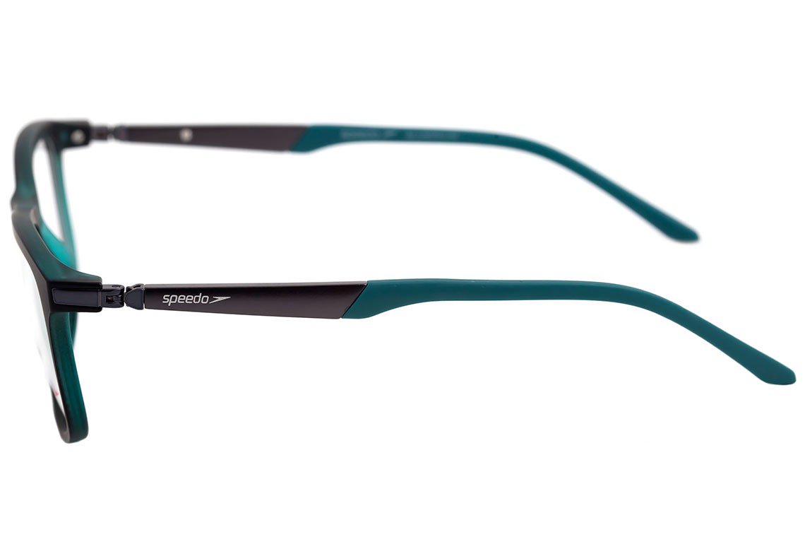 Óculos de Grau Speedo Sp 4046 A02 Preto E Verde Fosco - 55 mm