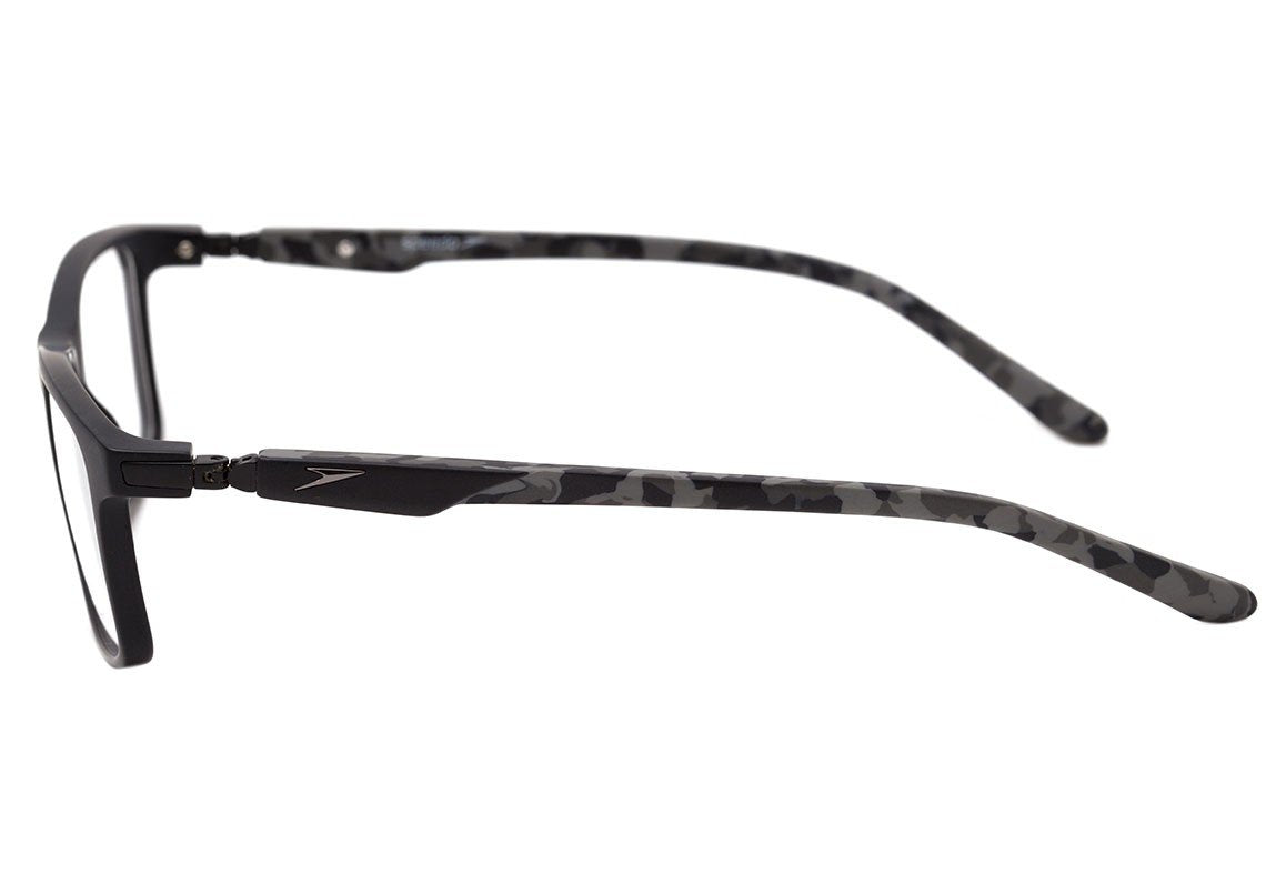 Óculos de Grau Speedo Sp 4055 A01 Preto E Estampado Fosco - 54 mm