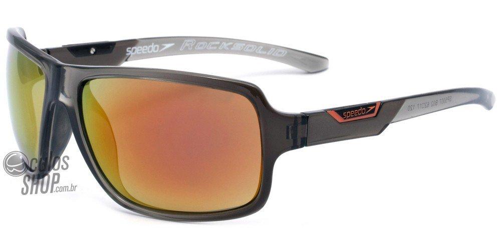 Óculos de Sol Speedo Sp 5007 B02 Preto Translúcido/ Amarelo Espelhado Polarizado - 62 mm