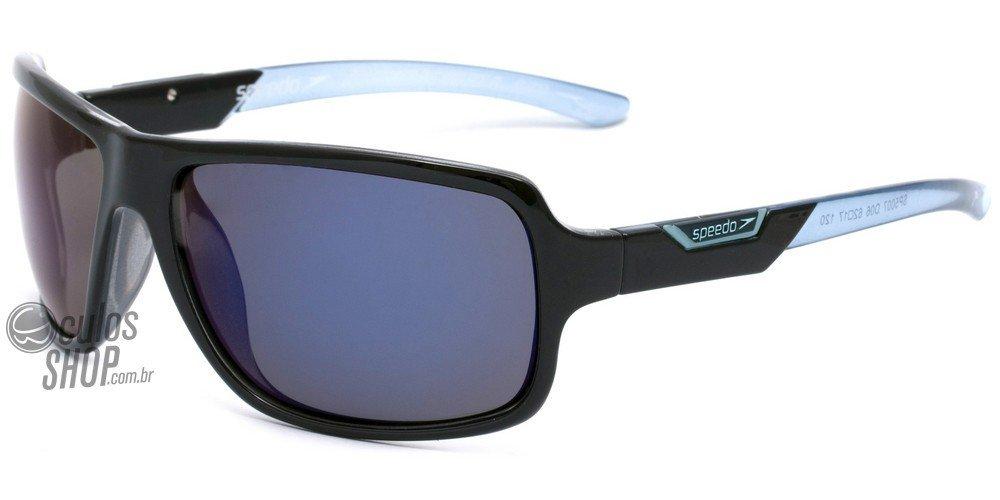 Óculos de Sol Speedo Sp 5007 D06 Preto E Azul/ Azul Espelhado Polarizado - 62 mm