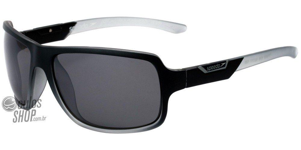 Óculos de Sol Speedo Sp 5007 E06 Preto E Transprente Fosco/ Preto Espelhado Polarizado - 62 mm