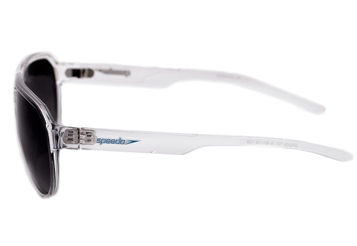 Óculos de Sol Speedo Sp 5008 T01 Transparente E Branco Brilho/ Preto Degradê Polarizado