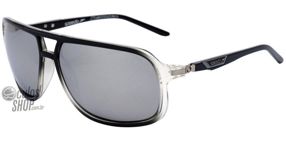 Óculos de Sol Speedo SP 5010 A02 Preto E Transparente/ Preto Espelhado Polarizado - 61 mm