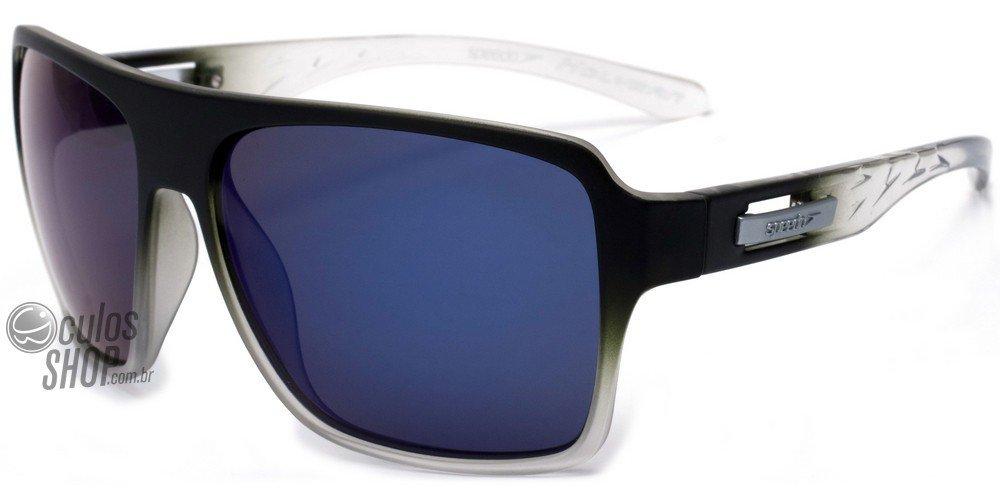 Óculos de Sol Speedo Sp 5013 H05 Preto E Branco/ Azul Espelhado Polarizado - 61 mm