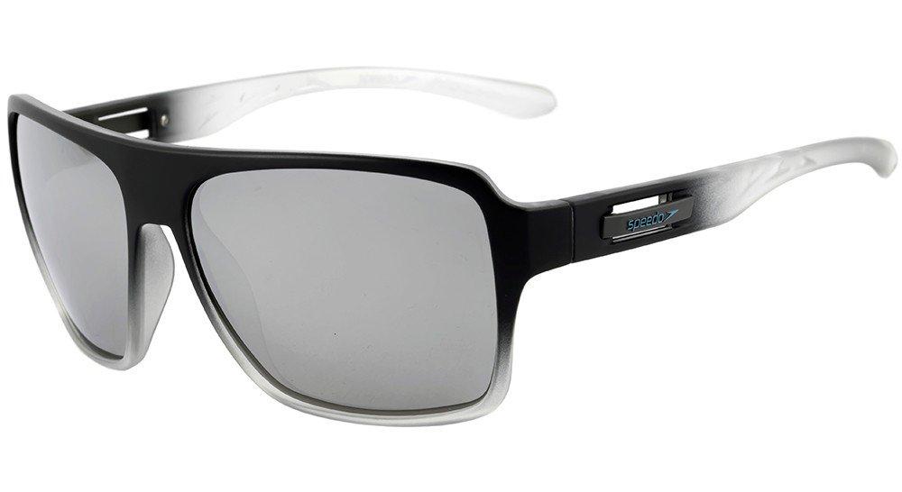 Óculos de Sol Speedo Sp 5013 H06 Preto E Branco Fosco/ Preto Espelhado Polarizado - Lente 6,1 Cm
