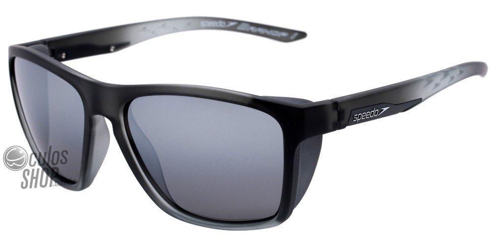 Óculos de Sol Speedo Sp 5014 B03 Preto E Transparente Fosco/ Preto Espelhado Polarizado - 60 mm