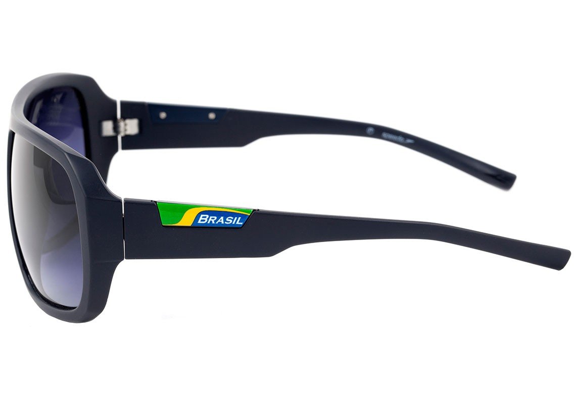 Óculos de Sol Speedo Sp 5041 Brasil - Preto Brilho/ Preto Polarizado - 64 mm