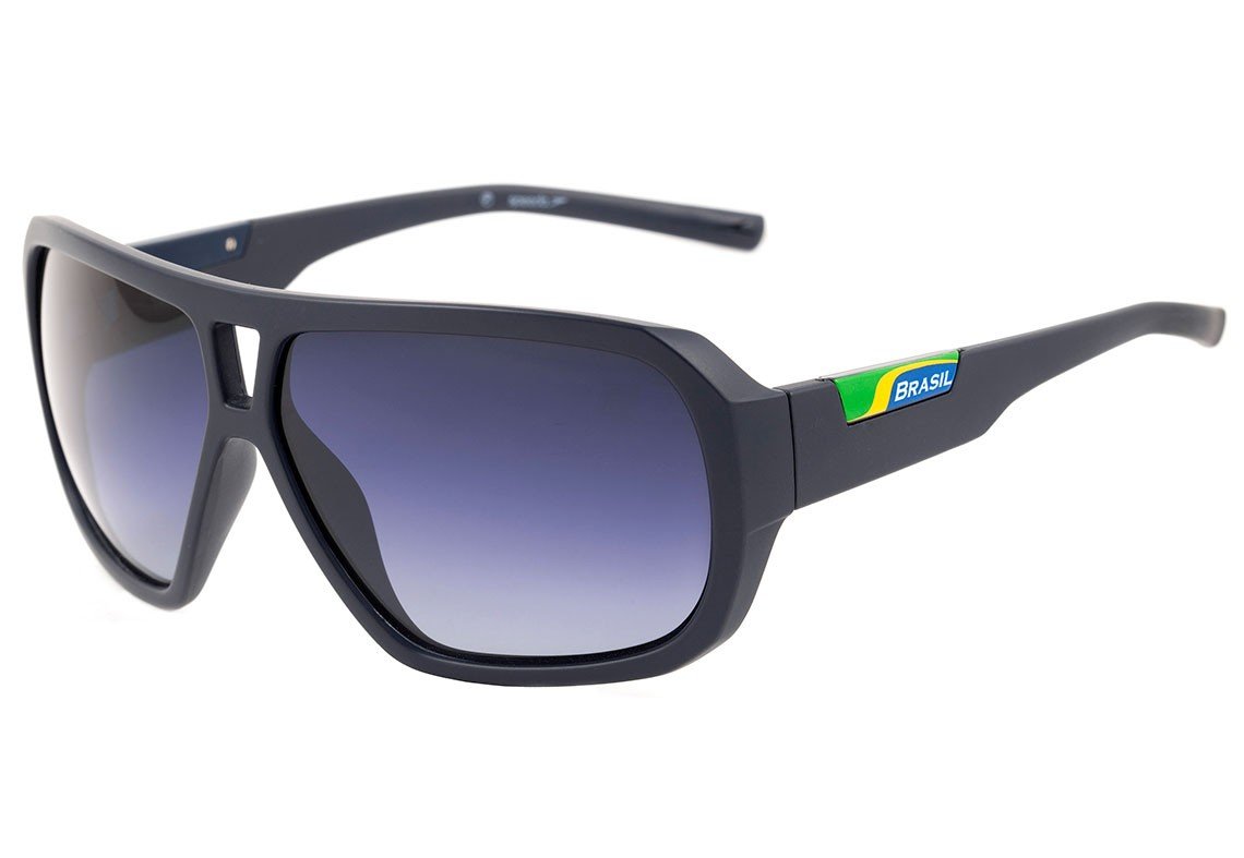 Óculos de Sol Speedo Sp 5041 Brasil - Preto Brilho/ Preto Polarizado - 64 mm