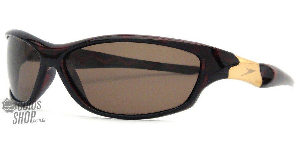 Óculos de Sol Speedo Sp 539 G21 Marrom Brilho/ Marrom Polarizado - 66 mm