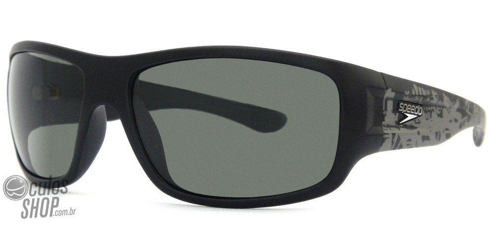 Óculos de Sol Speedo Sp 550 A01B Preto E Cinza/ Verde - 61 mm