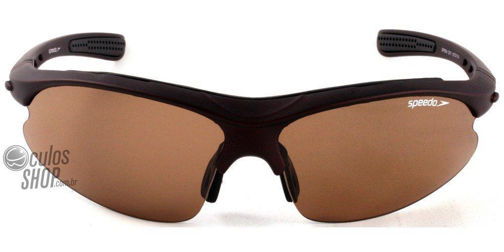 Óculos de Sol Speedo Sp 554 Clip-On C01 Marrom Fosco/ + 5 Cores De Lente