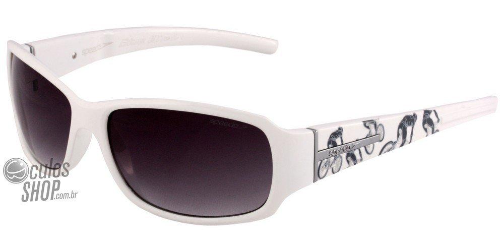 Óculos de Sol Speedo Sp 563 N02 Branco Brilho/ Preto Degradê - 59 mm