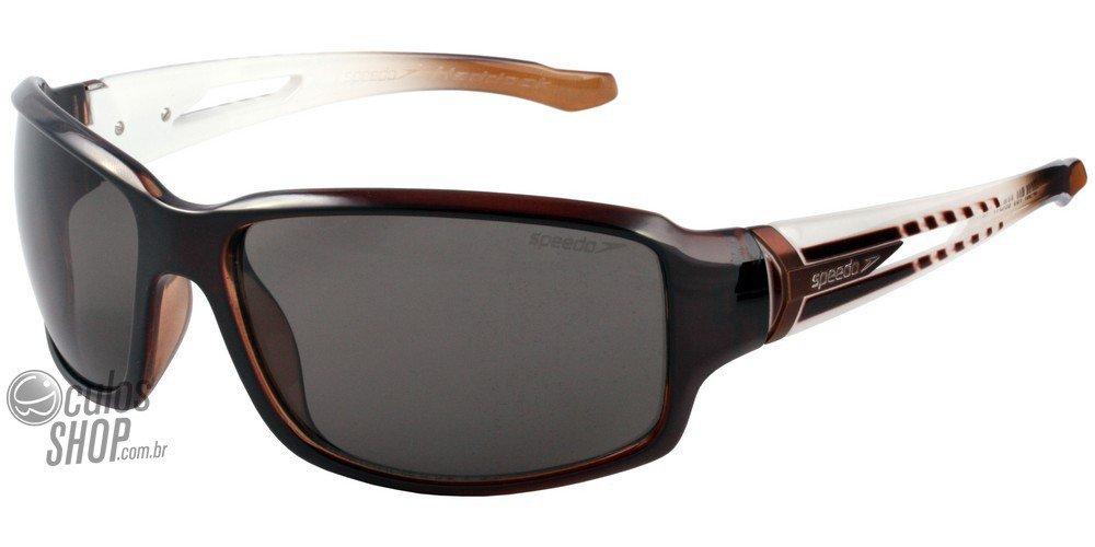 Óculos de Sol Speedo Sp 567 T03 Marrom E Transparente Brilho/ Preto - 65 mm