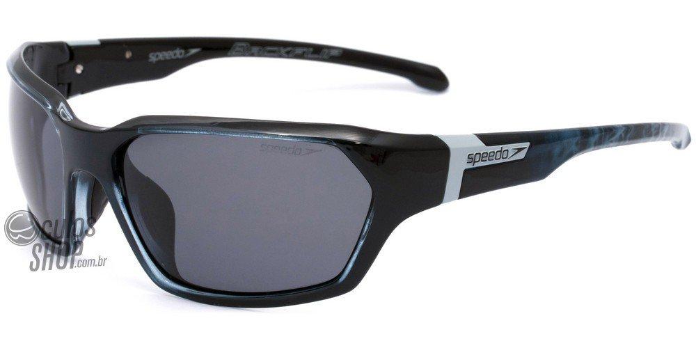 Óculos de Sol Speedo Sp 571 D02 Preto E Azul Brilho/ Preto - 62 mm
