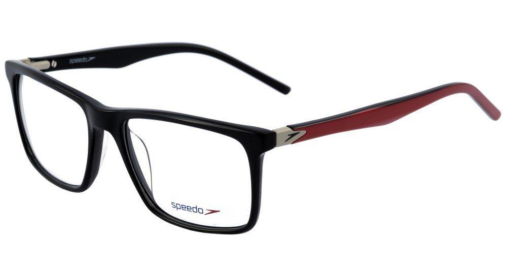 Óculos de Grau Speedo Sp 6060 A01 Preto E Vermelho Brilho - 54 mm