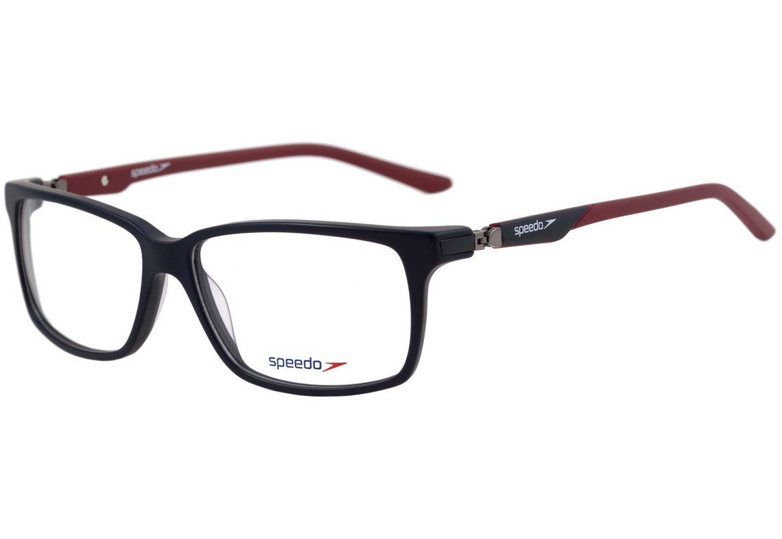 Óculos de Grau Speedo Sp 6074 D01 Azul E Vermelho Fosco - 56 mm