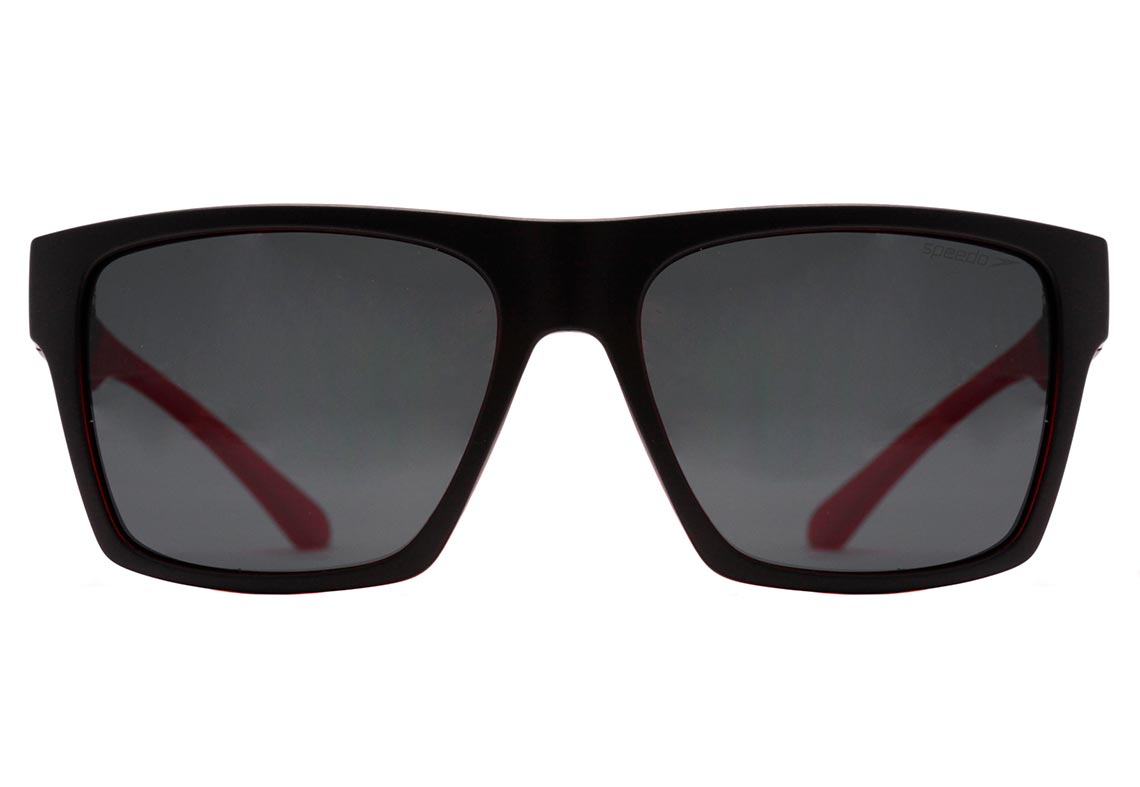 Óculos de Sol Speedo Undercut H04 Cinza E Vermelho Translúcido Fosco/ Cinza Polarizado 56 mm