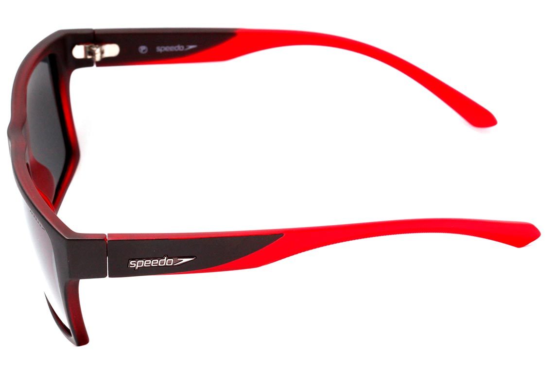 Óculos de Sol Speedo Undercut H04 Cinza E Vermelho Translúcido Fosco/ Cinza Polarizado 56 mm