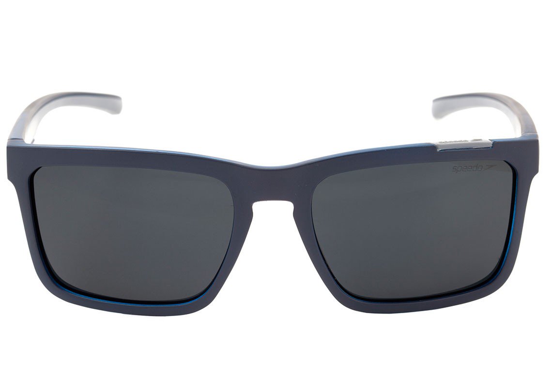 Óculos de Sol Speedo Voley H01 Azul E Cinza Fosco/ Verde Polarizado - 57 mm