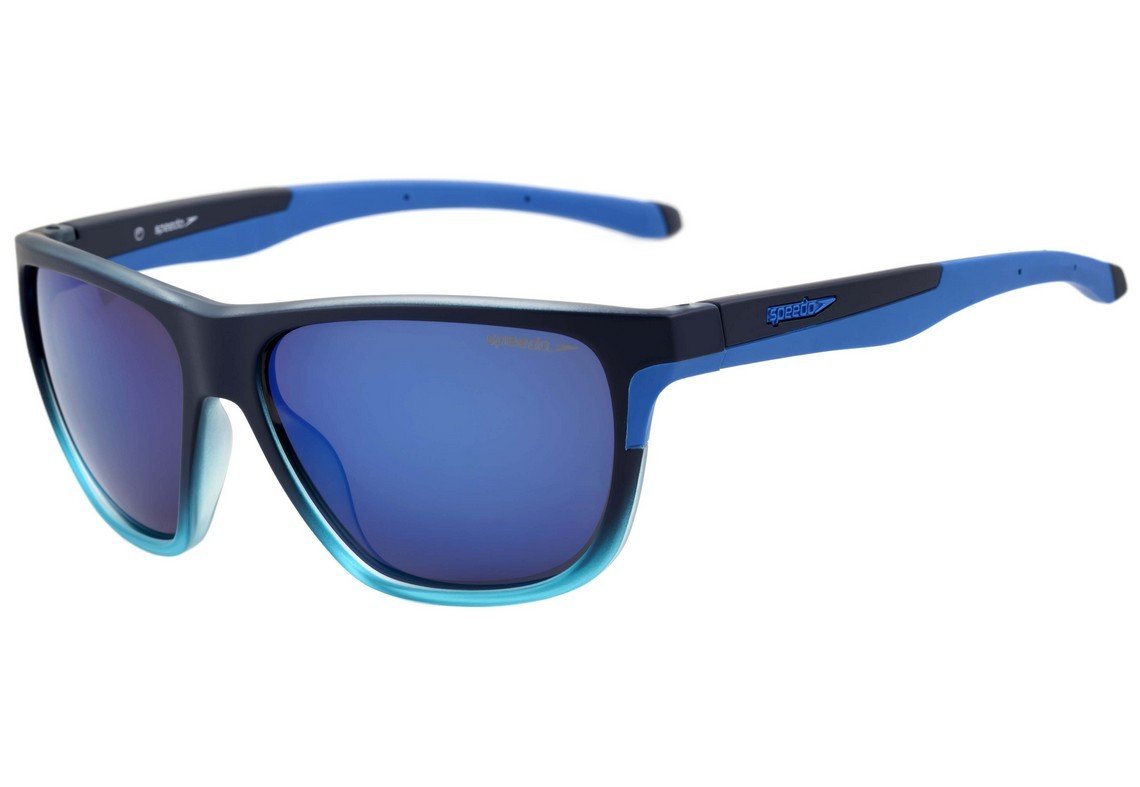 Speedo Water Polo C01 Preto E Azul Fosco/ Azul Espelhado Polarizado - 59 mm