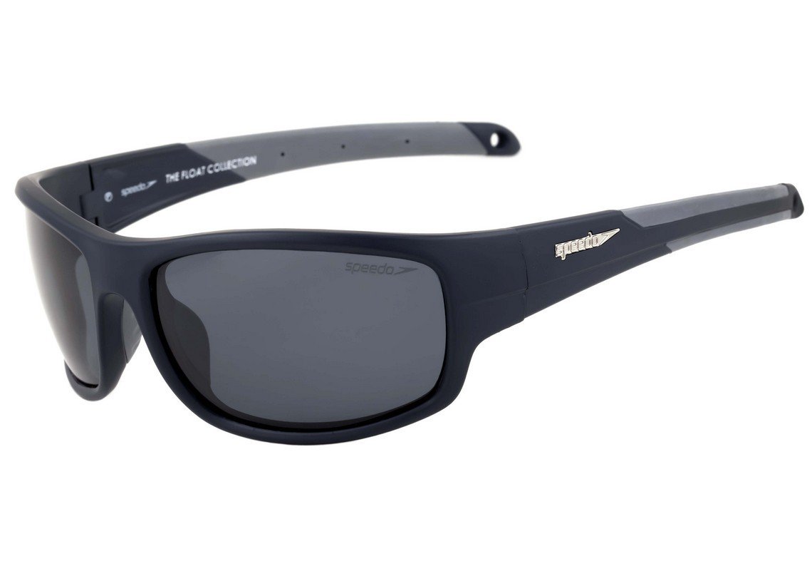 Óculos de Sol Speedo Water The Float Collection D01 Azul E Cinza Fosco/ Preto Polarizado - 62 mm