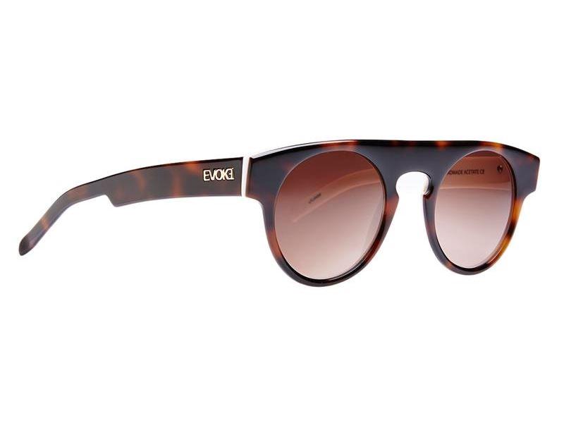 Óculos de Sol Evoke Evk 14 TURTLE WHITE GOLD/ BROWN DEGRADÊ UNICO