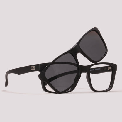 HB Switch 0339 Clip On Preto Fosco Cinza Gamer - Grau - 53 mm