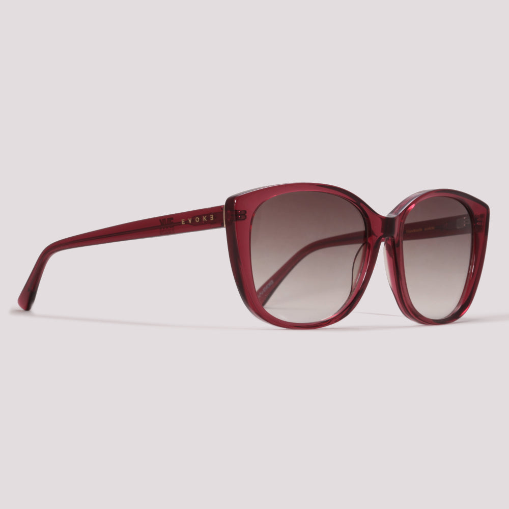 Evoke EVK RX52S C01 Rosa Translúcido Marrom Degradê - Sol - 57 mm