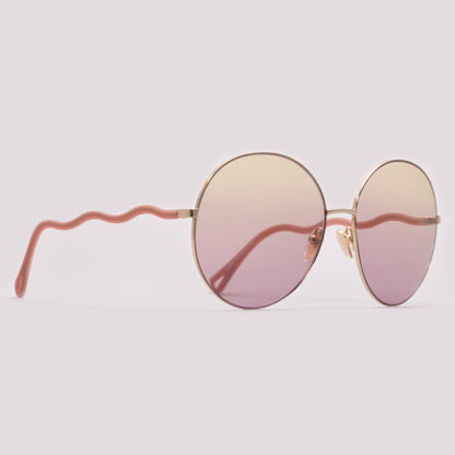 Chloé CH0055S 003 Dourado Brilho e Rosa Fosco Rosa Degradê- Sol - 62 mm