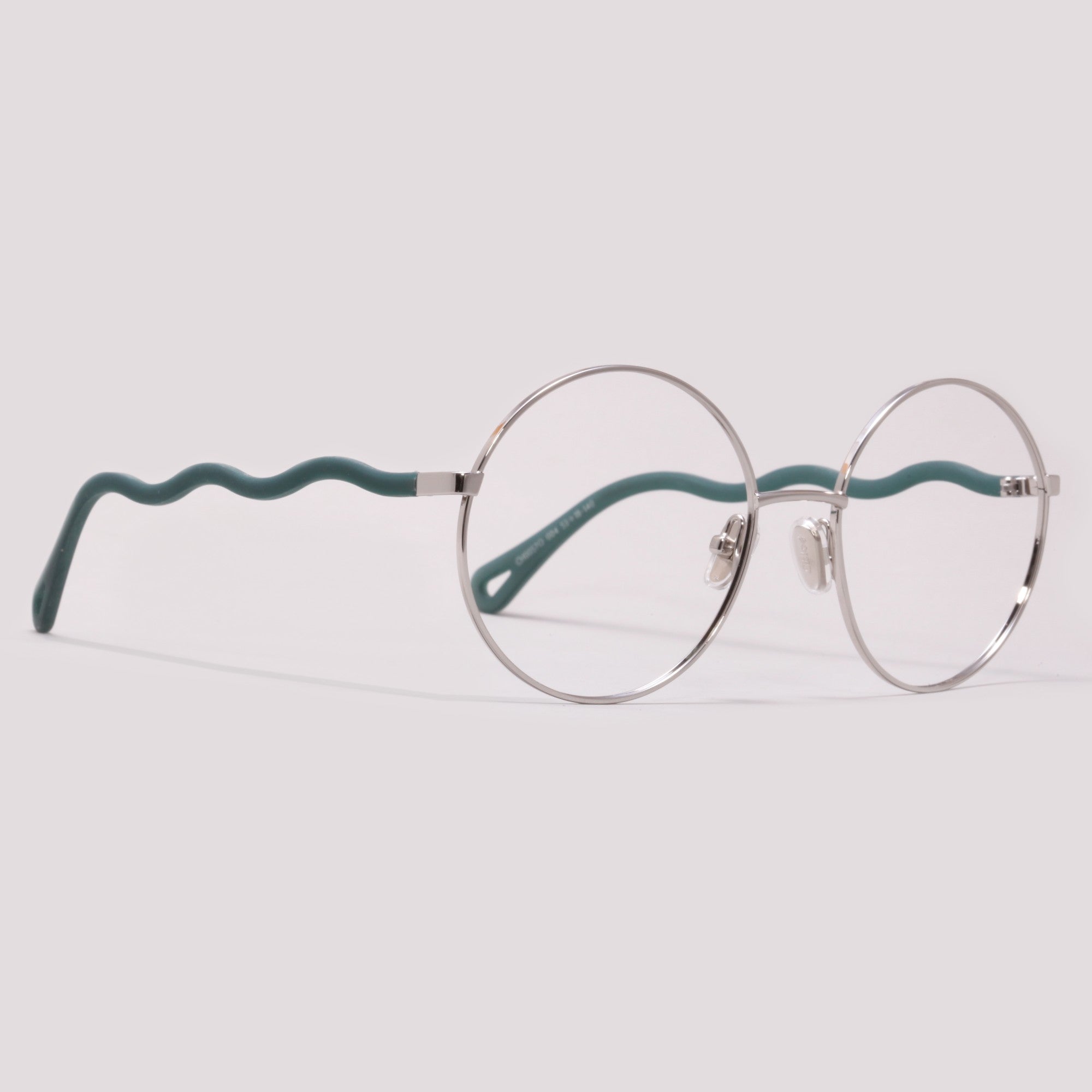 Chloé CH0057O 004 Prata Brilho e Verde - Grau - 53 mm