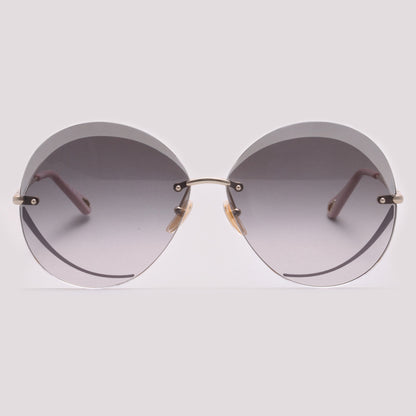 Chloé CH0063S 001 Dourado e Rosa Preto Degradê - Sol - 64 mm