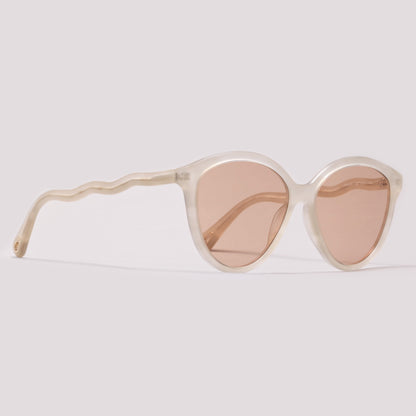 Chloé CH0087S 006 Crystal Brilho Marrom Espelhado - Sol - 57 mm