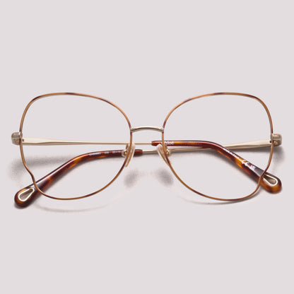 Chloé CH0098O 008 Dourado e Marrom Mesclado - Grau - 56 mm
